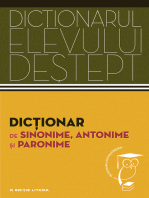 Dicționarul elevului deștept - Dicționar de sinonime, antonime și paronime