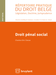 Droit Penal Social De Charles Eric Clesse Livre Electronique Scribd