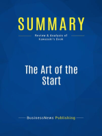 Summary: The Art of the Start: Review and Analysis of Kawasaki's Book