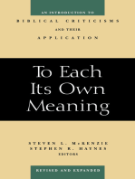 To Each Its Own Meaning, Revised and Expanded