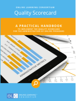 A Practical Handbook to Implement the Quality Scorecard for the Administration of Online Programs
