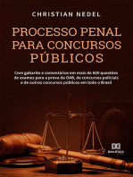Processo Penal para Concursos Públicos:  Com gabarito e comentários em mais de 600 questões de exames para a prova da OAB, de concursos policiais e de outros concursos públicos em todo o Brasil