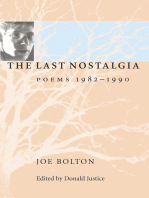 The Last Nostalgia: Poems, 1982–1990