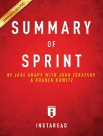 Summary of Sprint: by Jake Knapp with John Zeratsky and Braden Kowitz | Includes Analysis