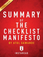 Summary of The Checklist Manifesto: by Atul Gawande | Includes Analysis