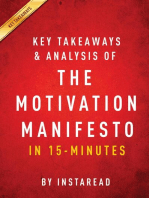 Summary of The Motivation Manifesto: by Brendon Burchard | Includes Analysis
