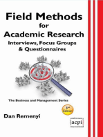 Field Methods for Academic Research: Interviews, Focus Groups & Questionnaires