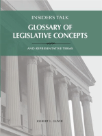 Insiders Talk: Glossary of Legislative Concepts and Representative Terms