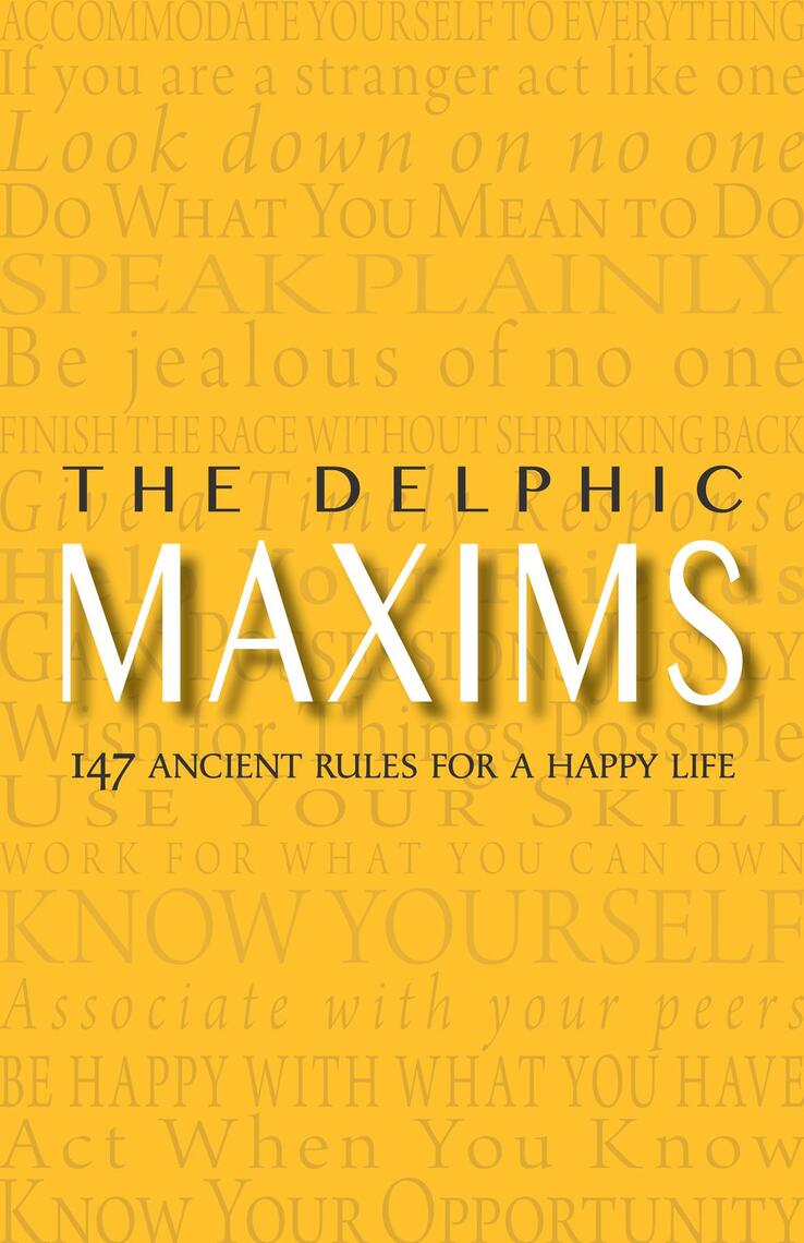 The Delphic Maxims by Warbler Press (Ebook) - Read free for 30 days