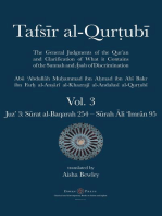 Tafsir al-Qurtubi Vol. 3 : Juz' 3: Sūrat al-Baqarah 254 - 286 & Sūrah Āli 'Imrān 1 - 95