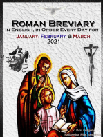 The Roman Breviary in English, in Order, Every Day for January, February, March 2021