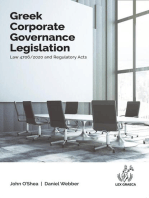 Greek Corporate Governance Legislation