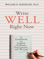 Write Well Right Now: A Guidebook on English Grammar, Punctuation, and Writing