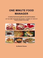 One Minute Food Manager: A Handy Food Lovers Guide for All World Travellers