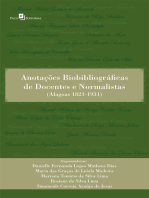 Anotações biobibliográficas de docentes e normalistas: (Alagoas 1821-1931)