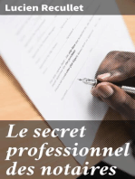 Le secret professionnel des notaires