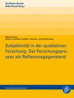 Subjektivität in der qualitativen Forschung: Der Forschungsprozess als Reflexionsgegenstand