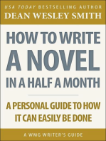 How to Write a Novel in Half a Month