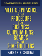 Meeting Practice and Procedure for Business Corporations: Boards and Shareholders