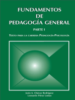 Fundamentos de Pedagogía General Parte I: Texto para la carrera Pedagogía-Psicología