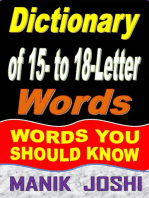 Dictionary of 15- to 18-Letter Words: Words You Should Know