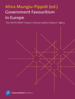 Government Favouritism in Europe: The Anticorruption Report, volume 3