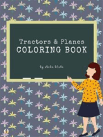 Tractors and Planes Coloring Book for Kids Ages 3+ (Printable Version)