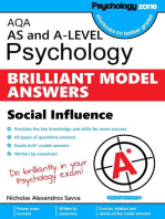 AQA Psychology BRILLIANT MODEL ANSWERS: Social Influence: AS and A-level