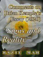 Comments on Brian Kemple’s Essay (2020) "Signs and Reality"