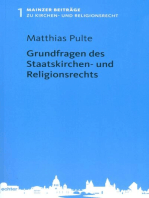 Grundfragen des Staatskirchen- und Religionsrechts