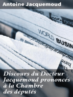 Discours du Docteur Jacquemoud prononcés à la Chambre des députés