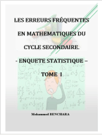 Les erreurs fréquentes en Mathématiques du cycle secondaire