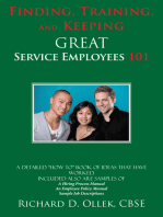 Finding, Training, and Keeping Great Service Employees 101