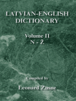 Latvian-English Dictionary: Volume Ii N-Z