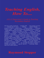 Teaching English, How To.......: