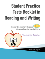 Student Practice Test Booklet in Reading and Writing