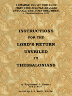 Instructions for the Lord's Return Unveiled in Thessalonians