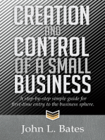 Creation and Control of a Small Business: A Step-By-Step Simple Guide for First-Time Entry to the Business Sphere.