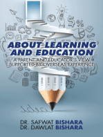 About Learning and Education: A Parent and Educator's View Supported by Overseas Experience