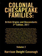 Colonial Chesapeake Families: British Origins and Descendants 2Nd Edition: Volume 2