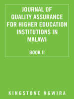 Journal of Quality Assurance for Higher Education Institutions in Malawi: Book Ii