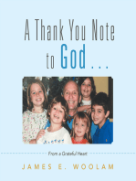 A Thank You Note to God . . .: From a Grateful Heart