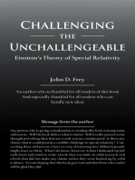 Challenging the Unchallengeable: Einstein’S Theory of Special Relativity