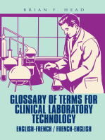 Glossary of Terms for Clinical Laboratory Technology: English-French / French-English