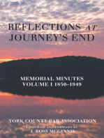 Reflections at Journey’s End: Memorial Minutes Volume I 1850–1949
