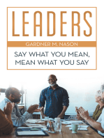 Leaders: Say What You Mean, Mean What You Say