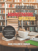 Educational Matters for School Administrators and Operators