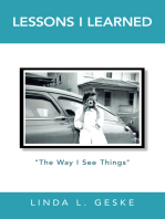 Lessons I Learned: "The Way I See Things"