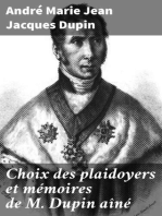 Choix des plaidoyers et mémoires de M. Dupin aîné