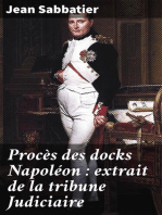 Procès des docks Napoléon : extrait de la tribune Judiciaire